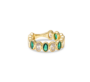 THE EMERALD OVAL ETERNITY BAND