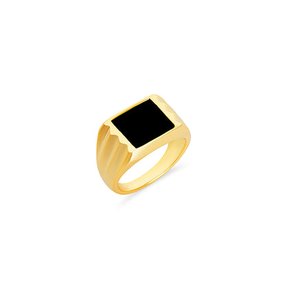 THE COLORED STONE SQUARE SIGNET RING