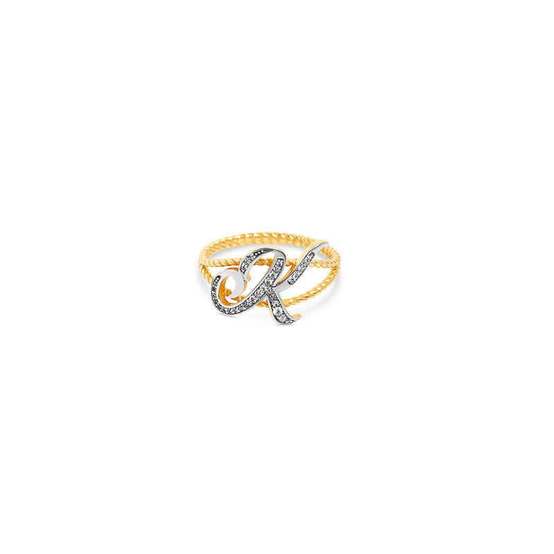 initial letter k rope ring