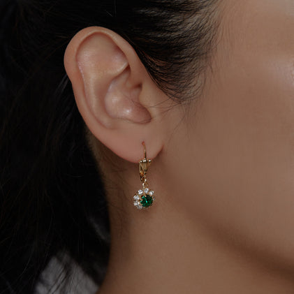deis emerald drop earrings