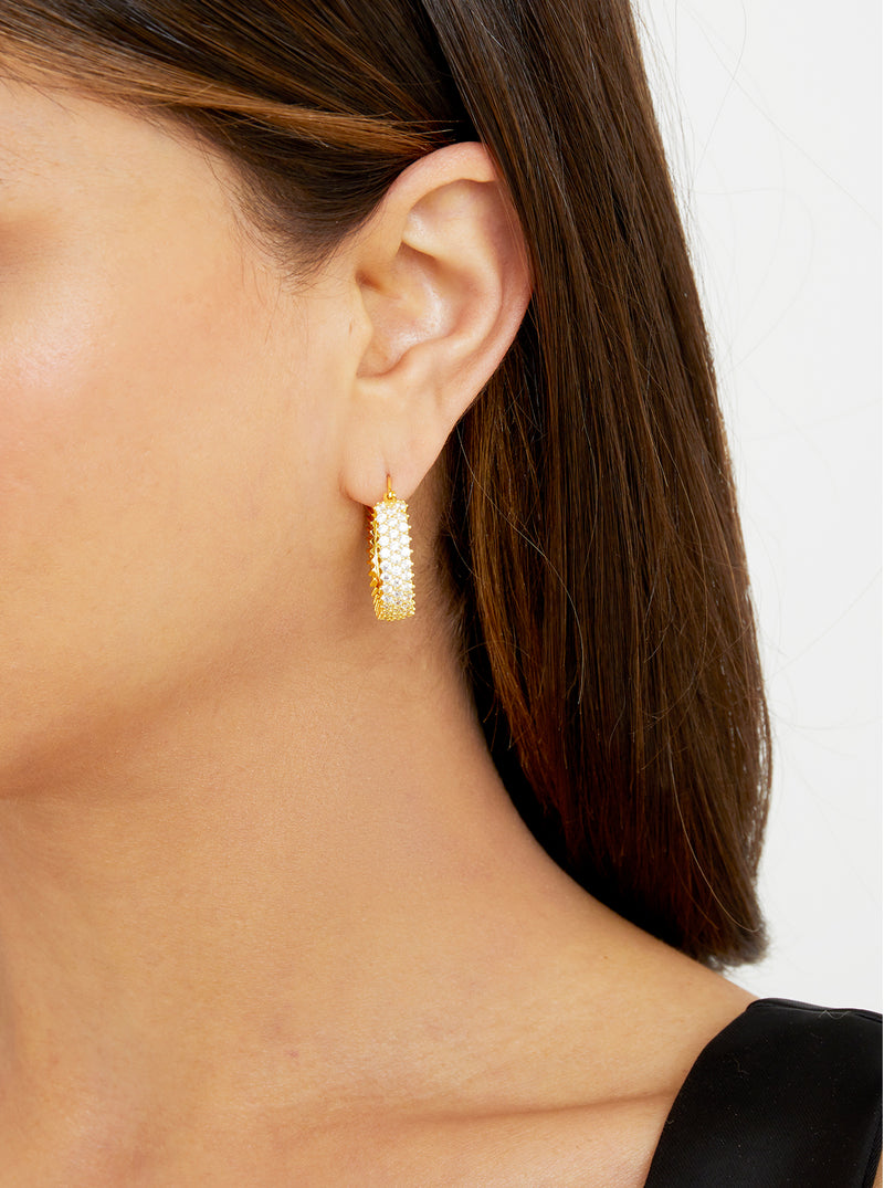 THE THREE ROW PAVE' HOOPS