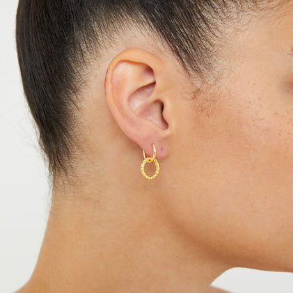 small gold double hoop earrings
