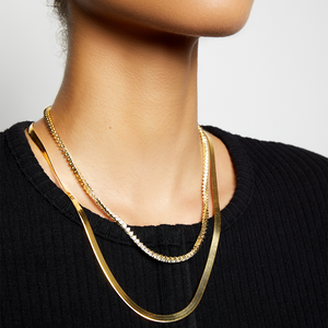 gold iced out chain necklace