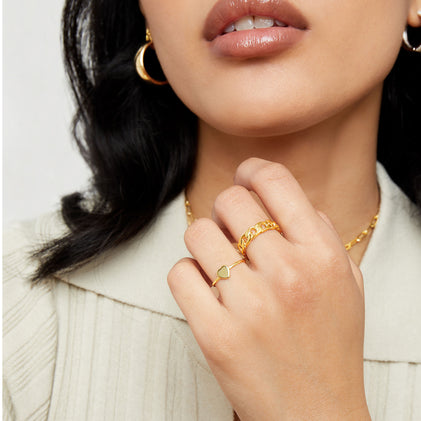 gold curb chain ring