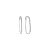 silver safety pin earrings