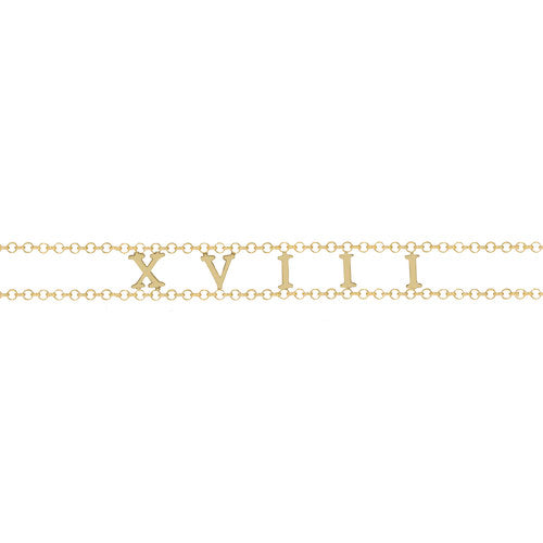 gold roman numerals choker necklace