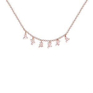 rose gold iced out uppercase gothic nameplate choker necklace
