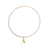 inital letter a pearl necklace