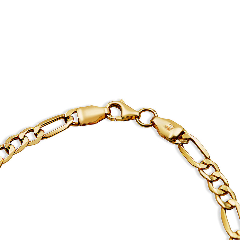 gold figaro link bracelet