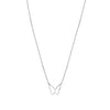 silver buttefly pendant chain necklace
