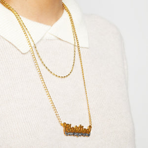 gold ball chain necklace