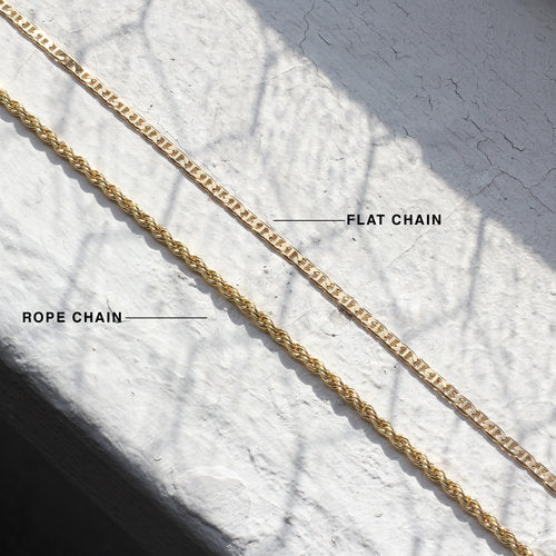 flat chain and rope chain comparison