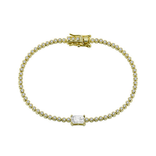 white crystal colored stone tennis bracelet