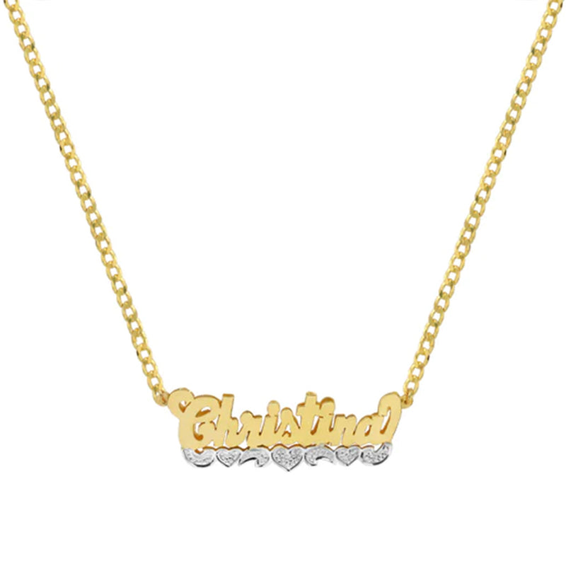heart nameplate necklace