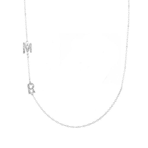 Precious Initial Necklace | Birthstone | White Gold | Natalie Marie  Jewellery