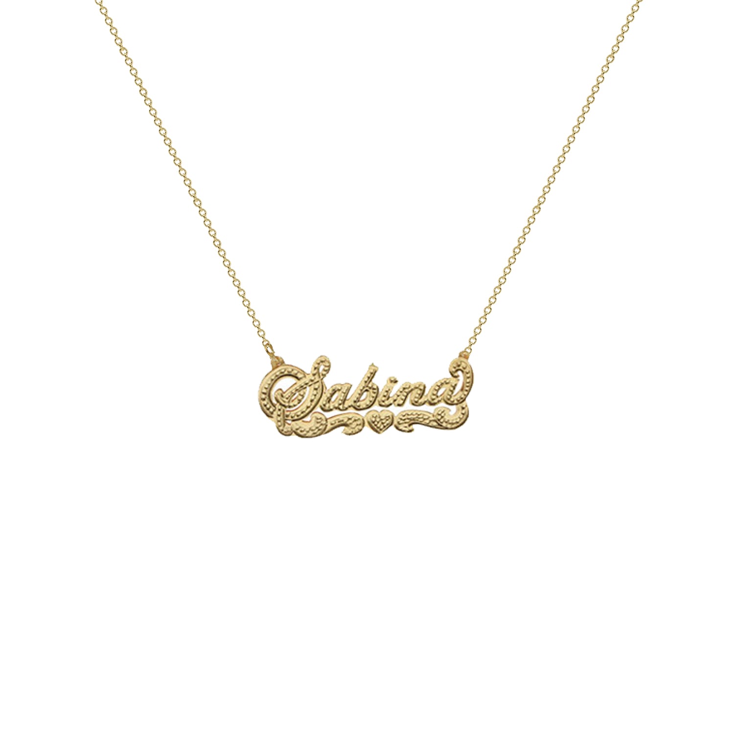Double Layer Crown Heart Personalized Custom Gold Plated Name Necklace |  Custom necklace, Name necklace, Initial necklace