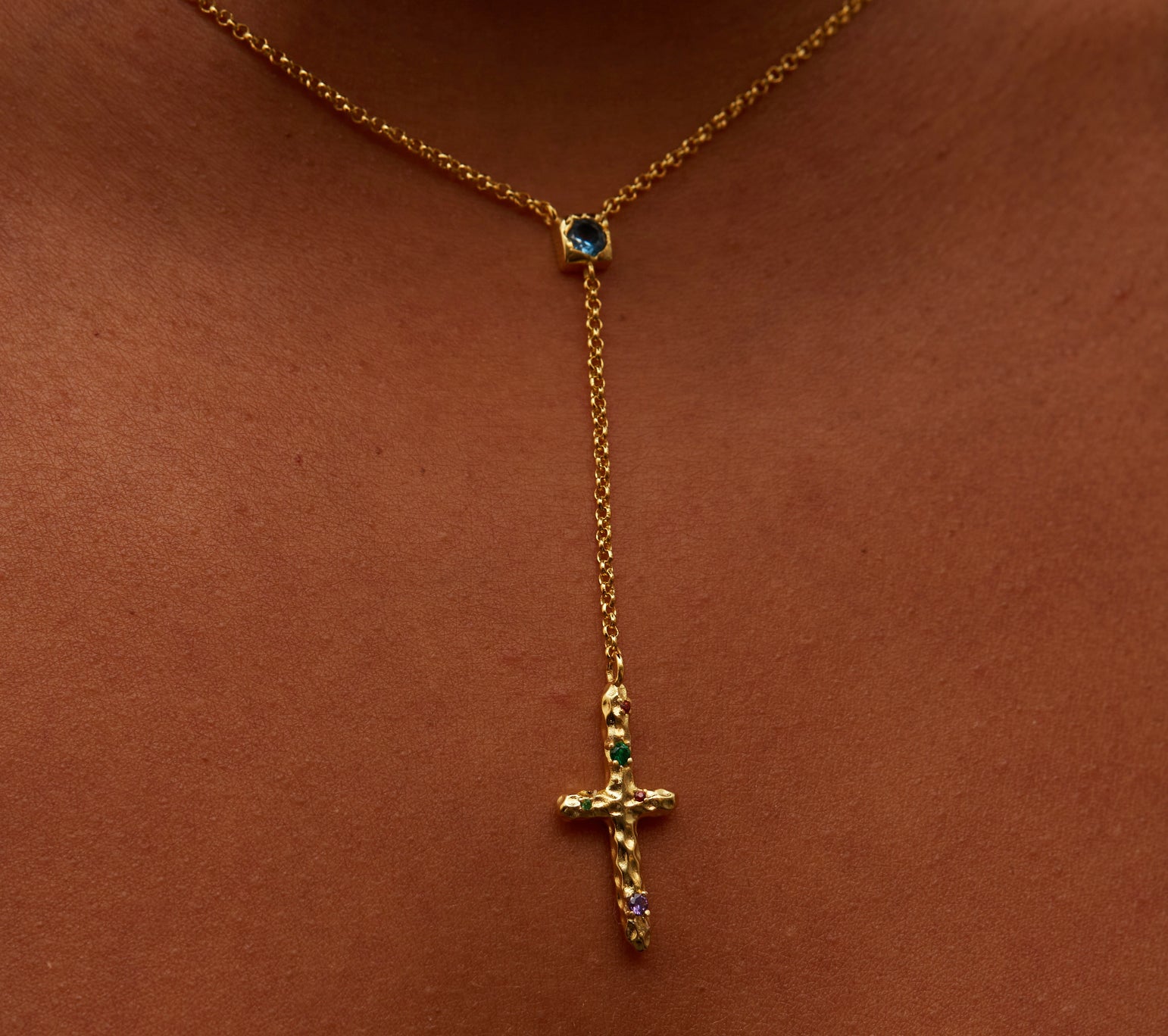 Drop Cross Pendant Necklace - The M Jewelers