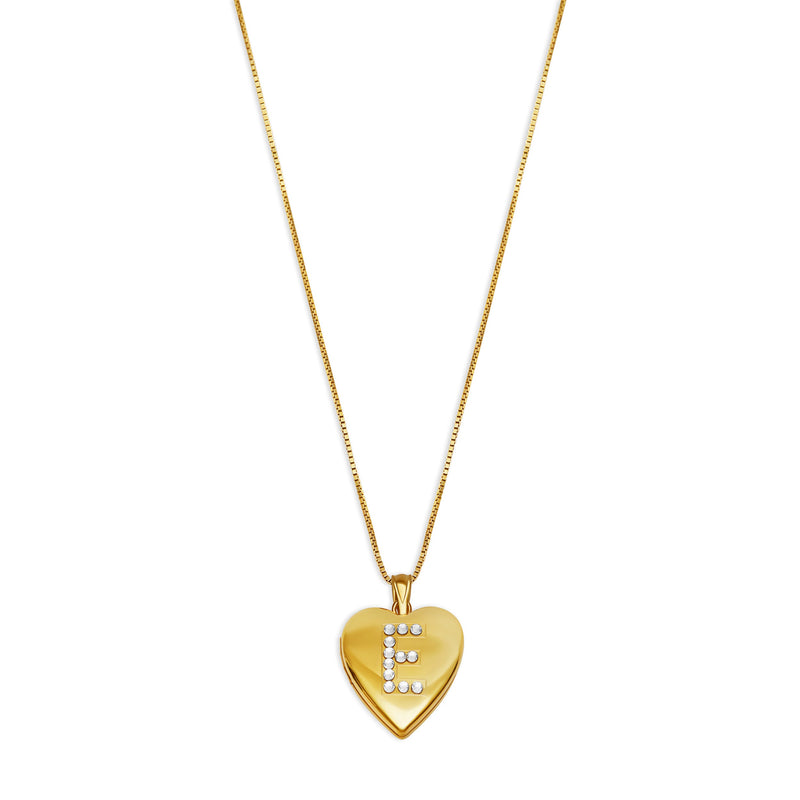 THE PAVE' INITIAL PHOTO LOCKET NECKLACE