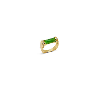 gold plated emerald ring