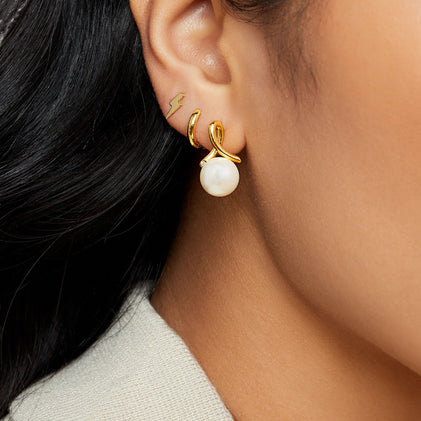 14k gold small hoops