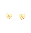 tiny heart initial letter stud earrings