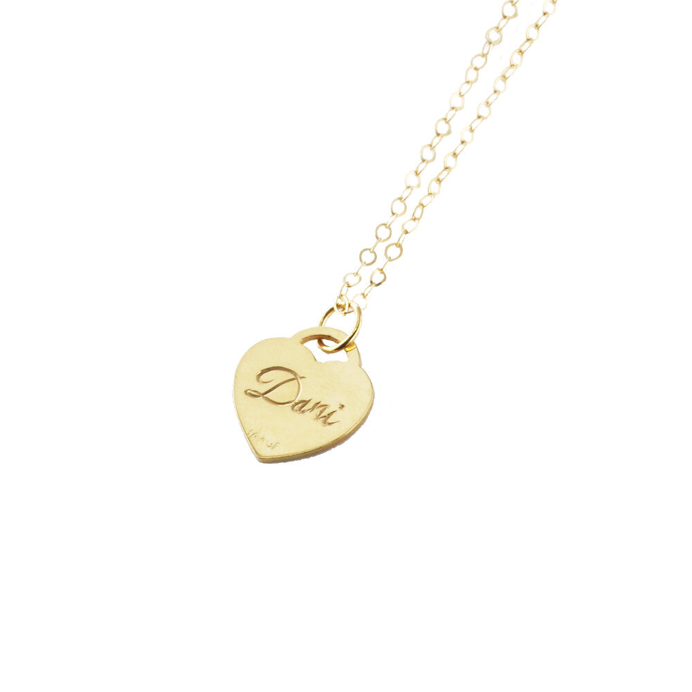 Medium Engravable Photo Heart Pendant in 10K White, Yellow or Rose Gold (1  Image and 3 Lines) | Zales