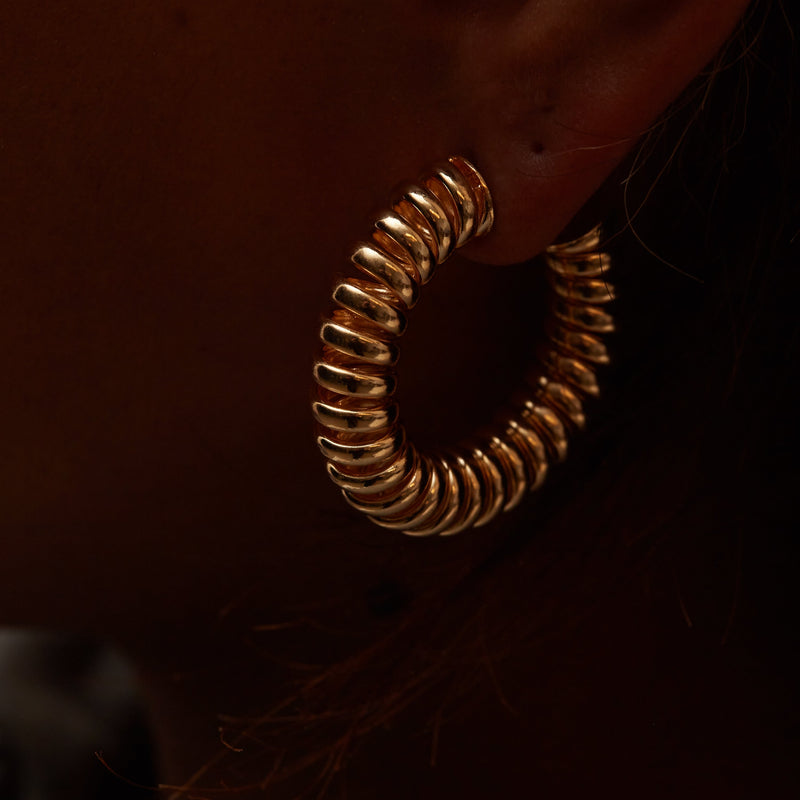 8mm thick hoop earrings