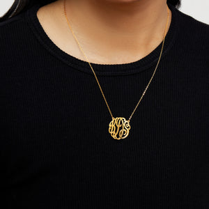 small monogram necklace