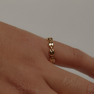 18k gold link ring