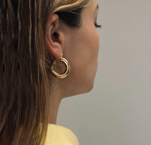 thick hoop earrings