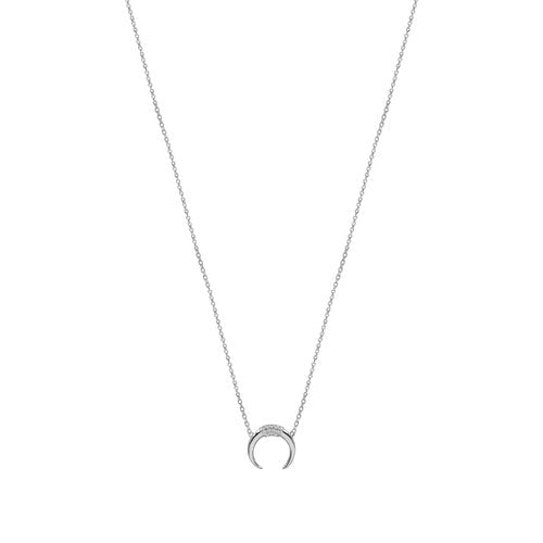silver horn necklace