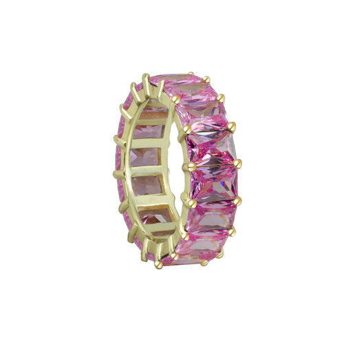 colored cubic zirconia band ring