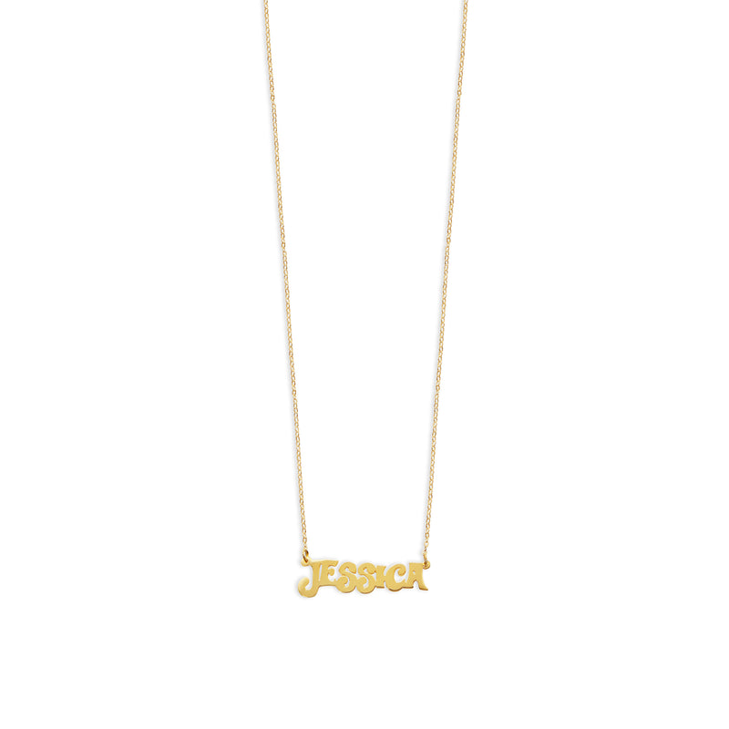 groovy nameplate necklace