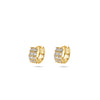THE EIGHT STONE PAVE' HUGGIE EARRINGS