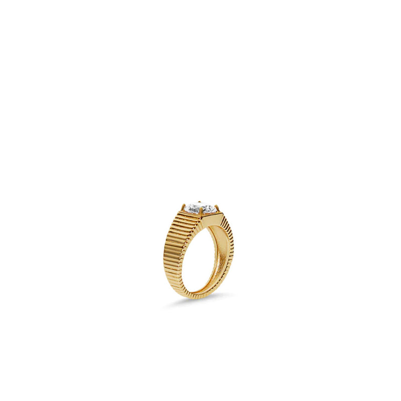 THE ROUGE CZ SIGNET RING