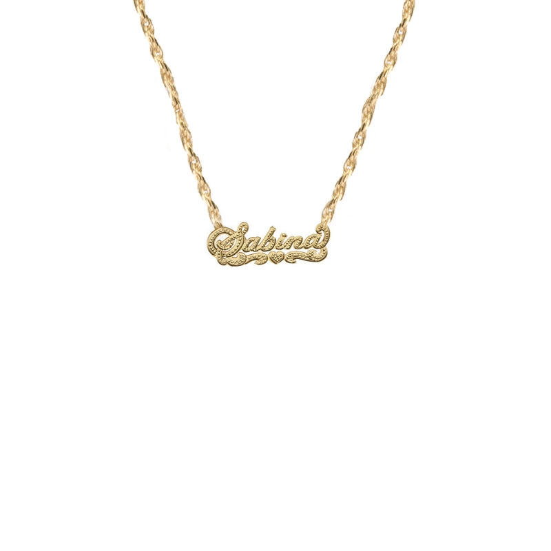 double name plate necklace