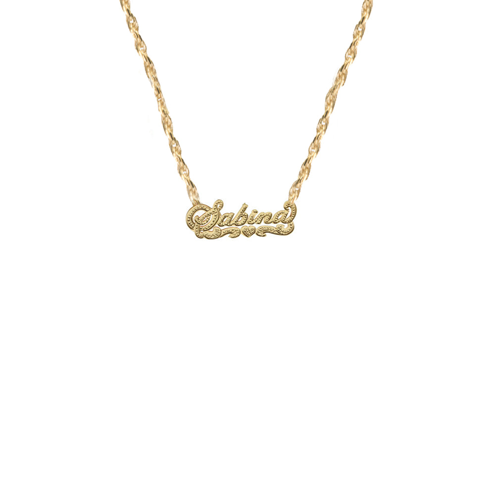 Double Plated Name Necklace - The M Jewelers