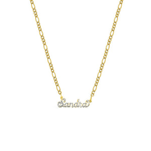 figaro chain name necklace