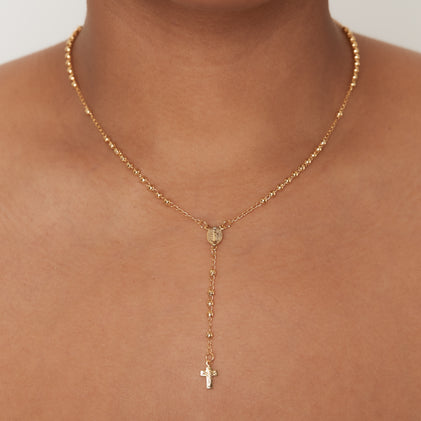 THE BALL CHAIN ROSARY NECKLACE
