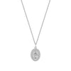 silver mary pendant necklace
