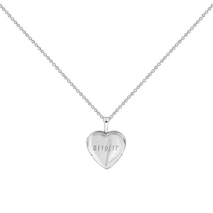 Silver Locket Necklaces For Women Engraved With Photos