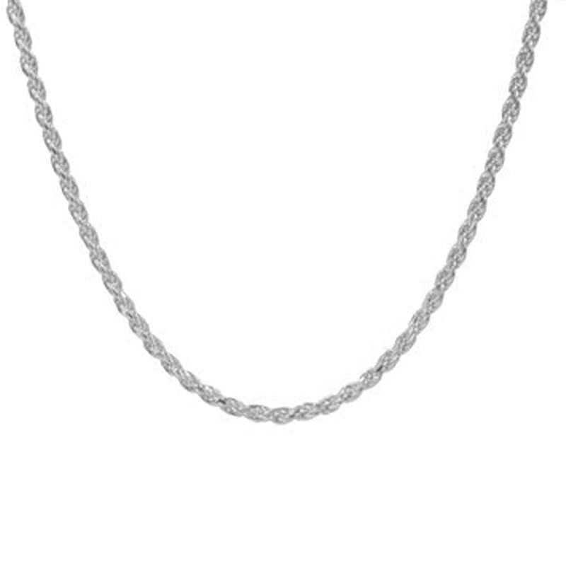 silver rope chain necklace