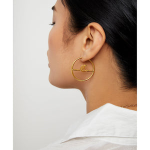 THE MINI GOTHIC INITIAL HOOPS - The M Jewelers