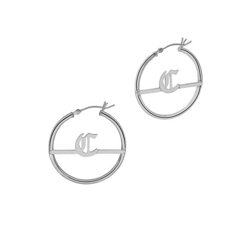 THE MINI GOTHIC INITIAL HOOPS - The M Jewelers