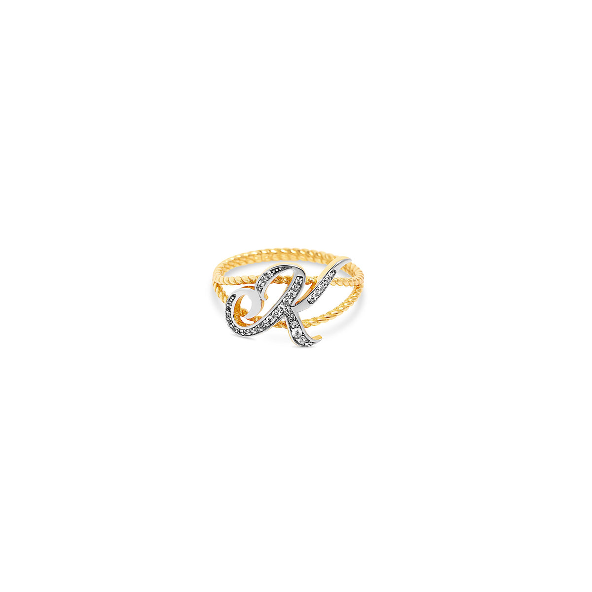 Initial Letter Rope Ring - The M Jewelers