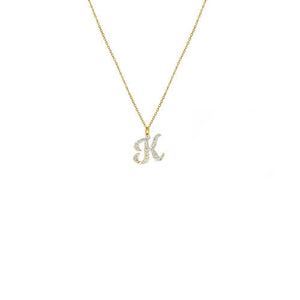 THE SIGNATURE SCRIPT PENDANT NECKLACE - The M Jewelers