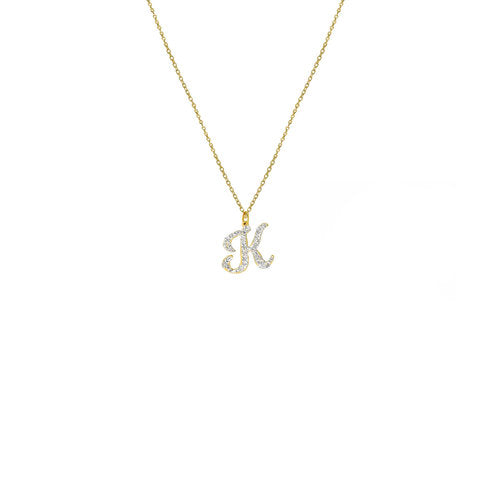 THE SIGNATURE SCRIPT PENDANT NECKLACE - The M Jewelers
