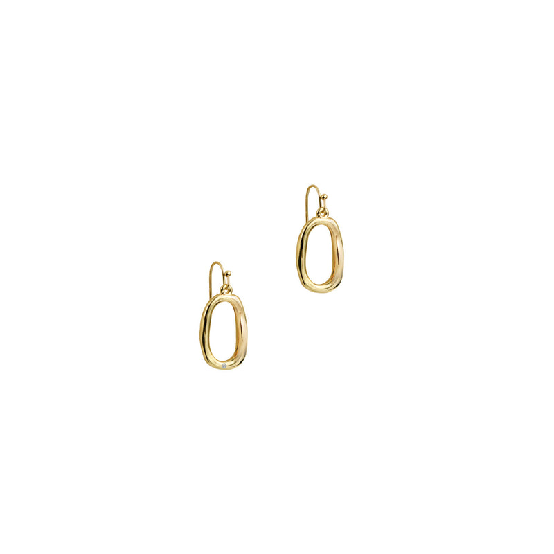 THE ONE STONE MILA HOOPS (SMALL)