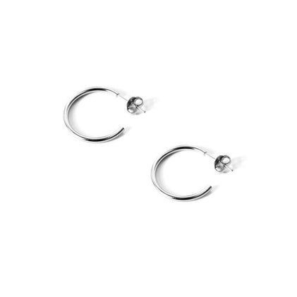 silver tiny hoop earrings