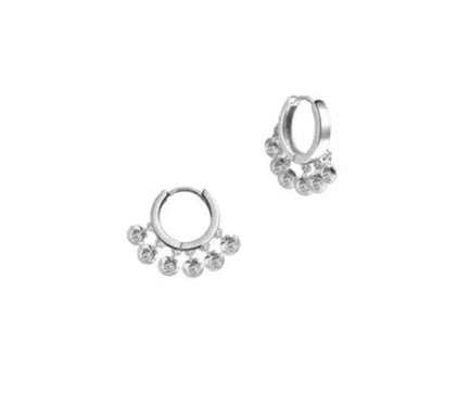 THE TINY PAVE' HUGGIE EARRINGS